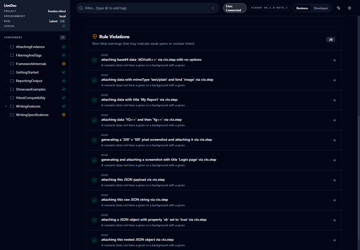 Multi-project selector