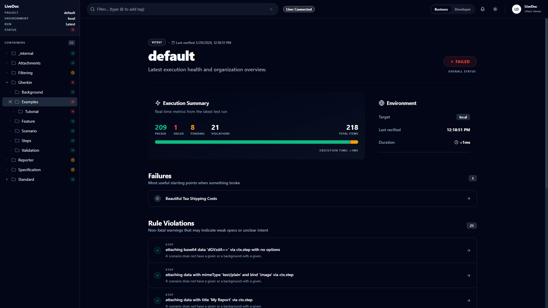 Viewer Populated with Results