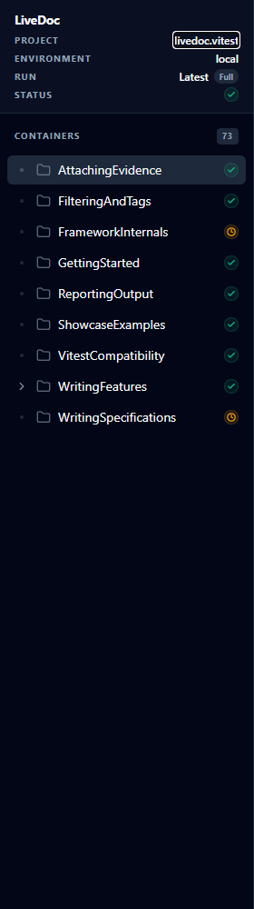 Feature Tree Sidebar